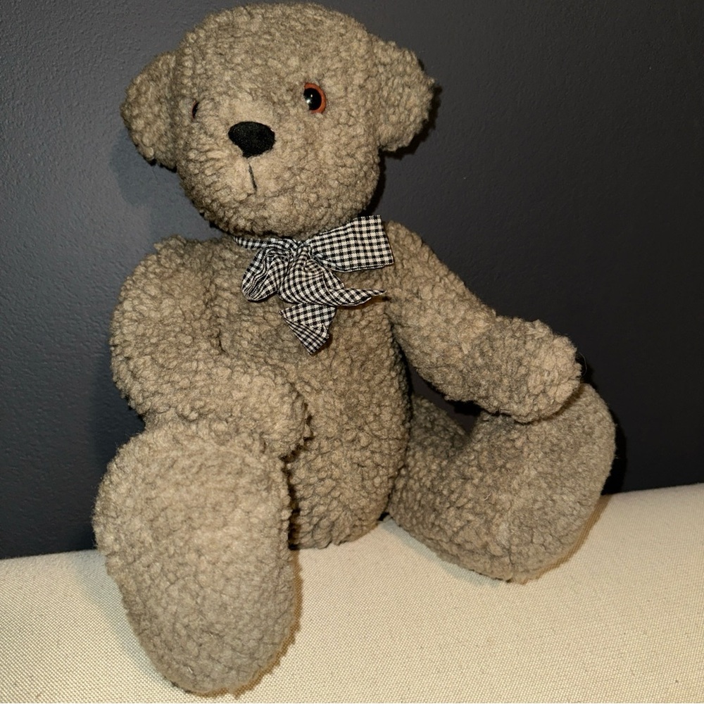 Classic Tan Stuffed Teddy Bear
